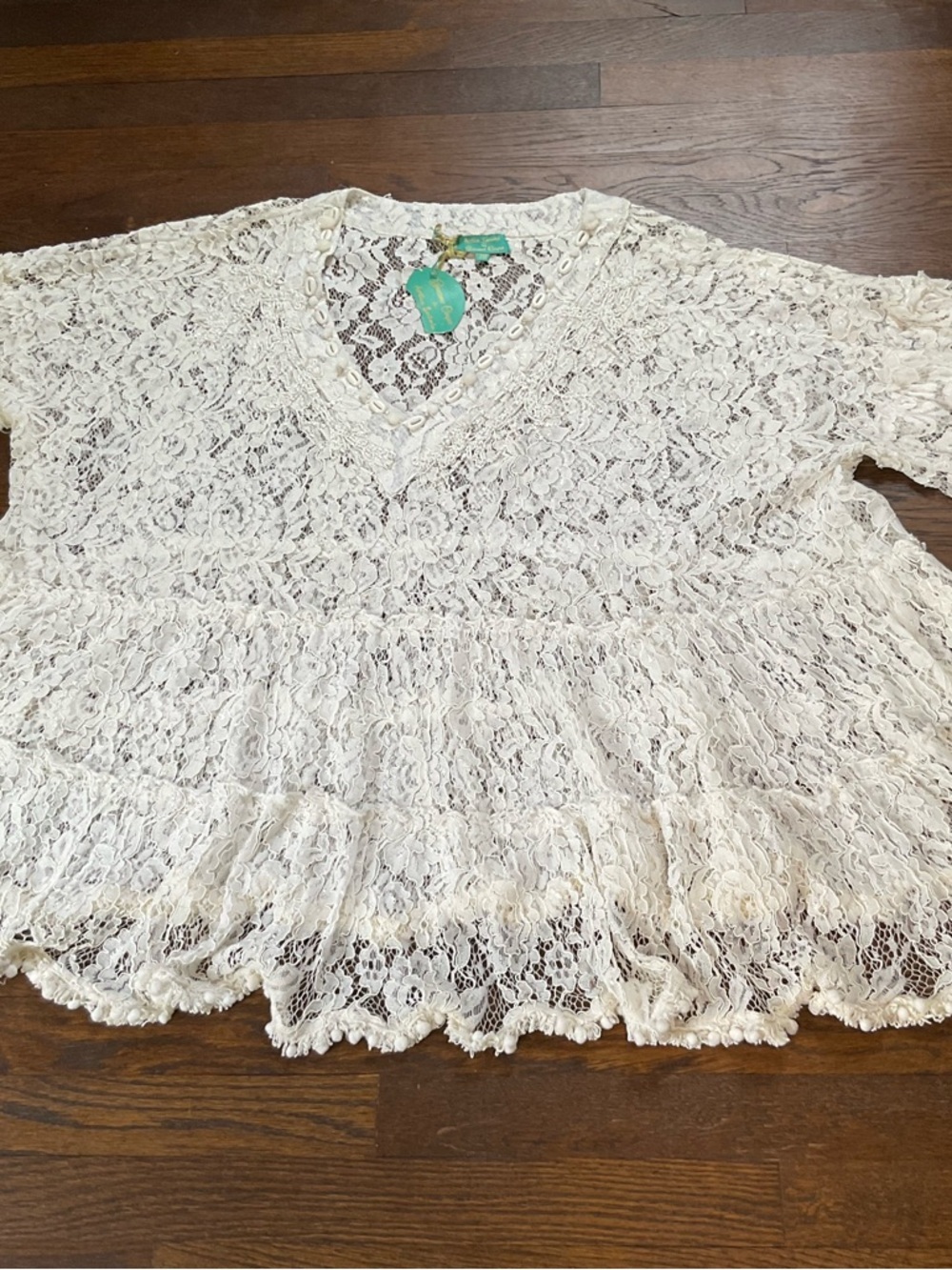 NWT Antica Sartoria Giacomo Cinque Lace Tunic Cover Up Boho Bridal Resort - Picture 16 of 16